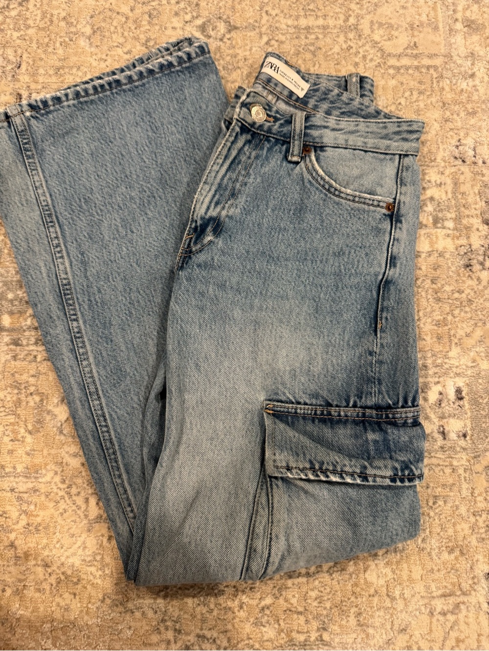 Zara Cargo Jeans size 0